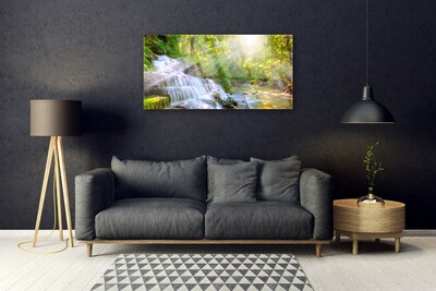 Obraz Akrylowy Wodospad Las Natura