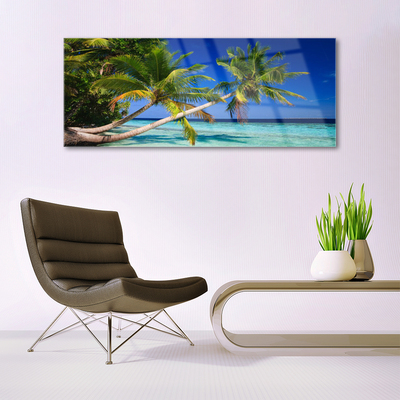 Obraz Akrylowy Palma Drzewo Morze Krajobraz