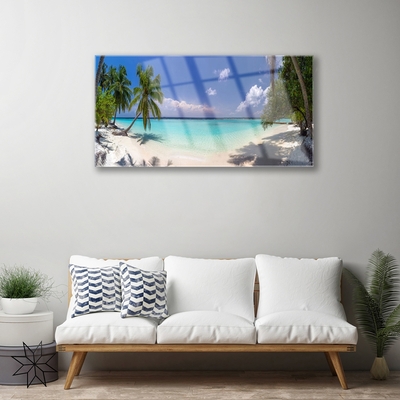 Obraz Akrylowy Morze Plaża Palma Krajobraz