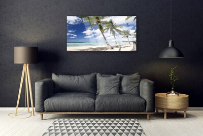 Obraz Akrylowy Morze Plaża Palma Krajobraz