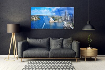 Obraz Akrylowy Morze Miasto Domy