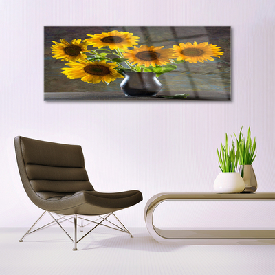 Obraz Akrylowy Słonecznik Wazon Roślina