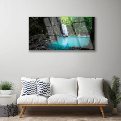 Obraz Akrylowy Jezioro Wodospad Natura