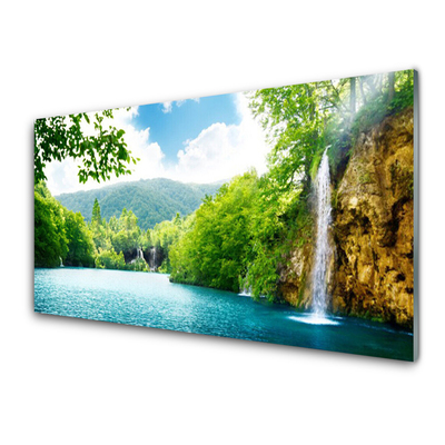 Obraz Akrylowy Wodospad Jezioro Natura