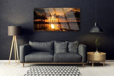Obraz Akrylowy Drzewa Słońce Krajobraz