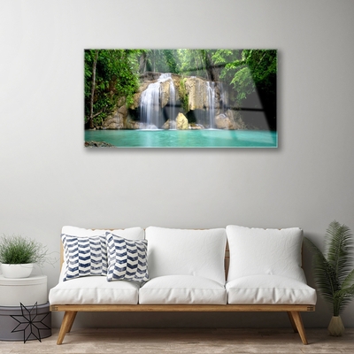 Obraz Akrylowy Wodospad Drzewo Natura