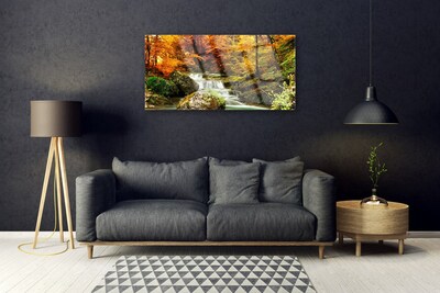 Obraz Akrylowy Wodospad Las Nature