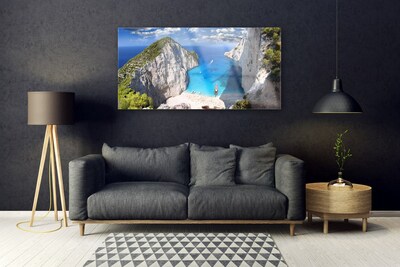 Obraz Akrylowy Zatoka Góra Plaża Krajobraz