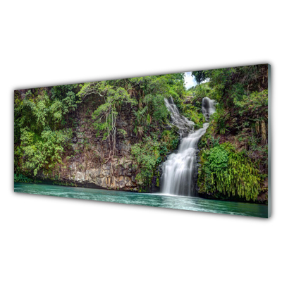 Obraz Akrylowy Wodospad Skała Natura