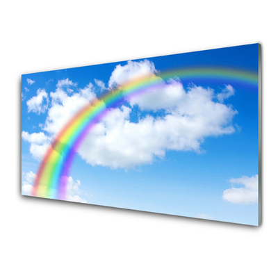 Obraz Akrylowy Tęcza Niebo Chmury Natura