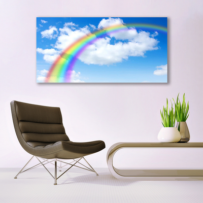 Obraz Akrylowy Tęcza Niebo Chmury Natura