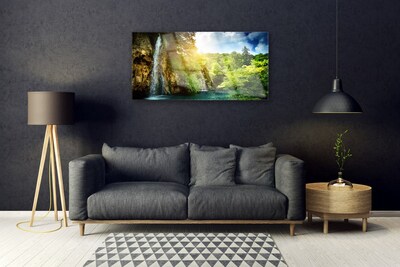 Obraz Akrylowy Wodospad Drzewa Krajobraz