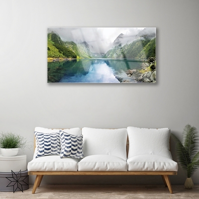 Obraz Akrylowy Góra Jezioro Krajobraz