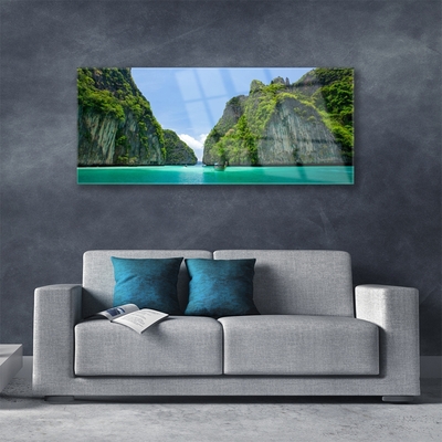 Obraz Akrylowy Góry Woda Zatoka Krajobraz