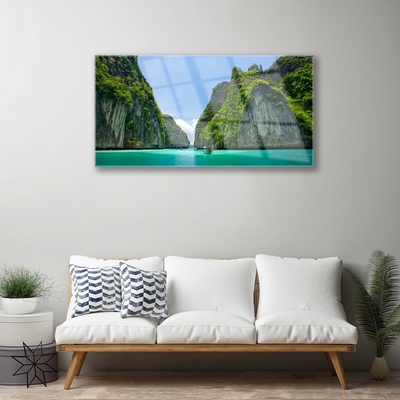 Obraz Akrylowy Góry Woda Zatoka Krajobraz