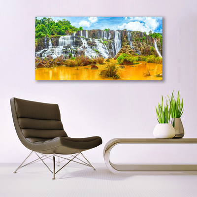 Obraz Akrylowy Wodospad Drzewa Natura