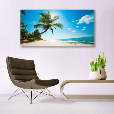 Obraz Akrylowy Palma Drzewo Plaża Krajobraz