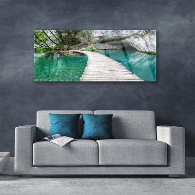 Obraz Akrylowy Most Jezioro Architektura
