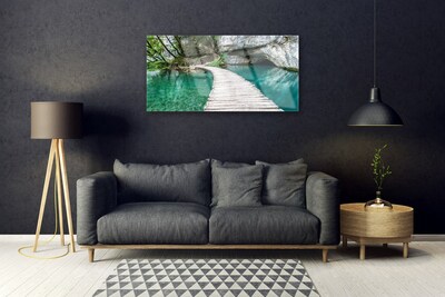 Obraz Akrylowy Most Jezioro Architektura