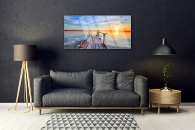 Obraz Akrylowy Morze Most Architektura