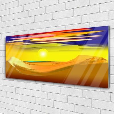 Obraz Akrylowy Pustynia Słońce Sztuka