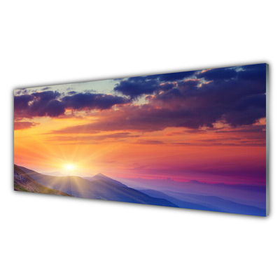 Obraz Akrylowy Słońce Góry Krajobraz