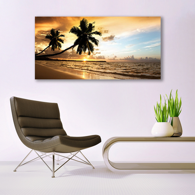 Obraz Akrylowy Palma Drzewa Plaża Krajobraz