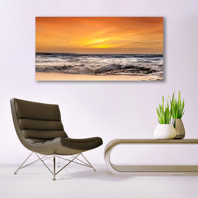 Obraz Akrylowy Morze Słońce Fale Krajobraz