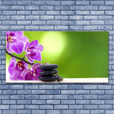 Obraz Akrylowy Storczyki Zielony Kwiaty