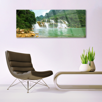 Obraz Akrylowy Las Wodospad Krajobraz
