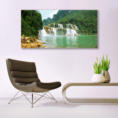 Obraz Akrylowy Las Wodospad Krajobraz