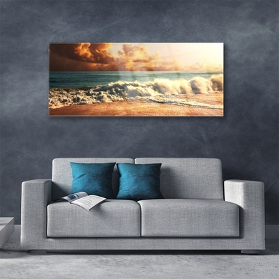 Obraz Akrylowy Ocean Plaża Fale Krajobraz
