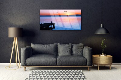 Obraz Akrylowy Morze Molo Słońce Krajobraz