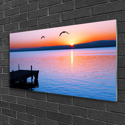 Obraz Akrylowy Morze Molo Słońce Krajobraz
