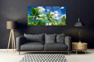 Obraz Akrylowy Morze Palma Drzewa Krajobraz