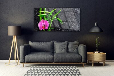 Obraz Akrylowy Bambus Kwiat Krople