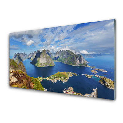 Obraz Akrylowy Góry Morze Zatoka Krajobraz