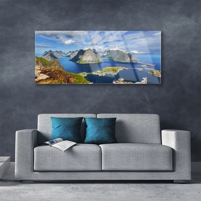 Obraz Akrylowy Góry Morze Zatoka Krajobraz
