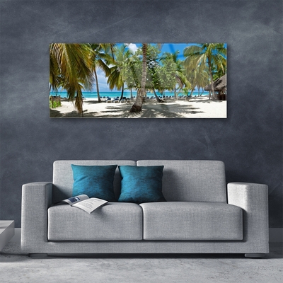 Obraz Akrylowy Plaża Palma Drzewa Krajobraz