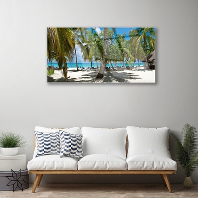 Obraz Akrylowy Plaża Palma Drzewa Krajobraz