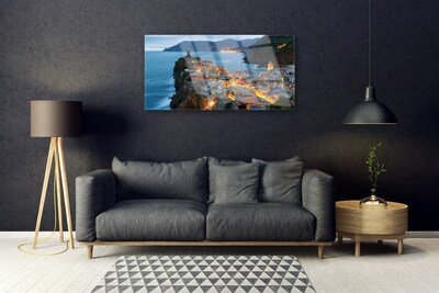 Obraz Akrylowy Morze Miasto Góry Krajobraz