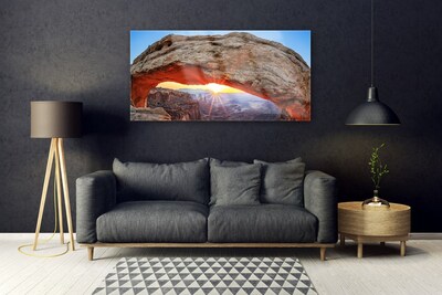Obraz Akrylowy Skała Słońce Krajobraz