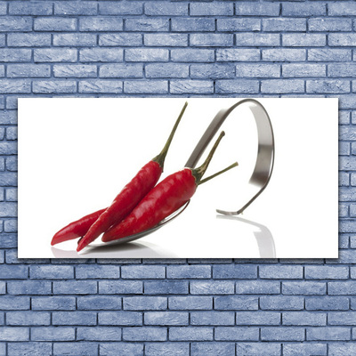 Obraz Akrylowy Chili Łyżka Kuchnia
