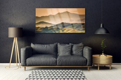 Obraz Akrylowy Góry Pole Krajobraz