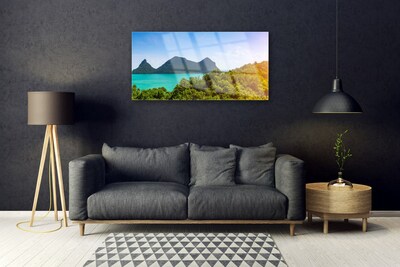 Obraz Akrylowy Góry Morze Drzewa Krajobraz
