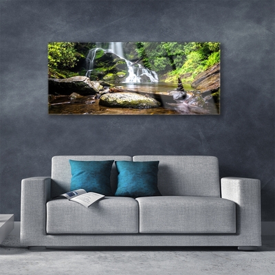 Obraz Akrylowy Wodospad Las Natura Potok