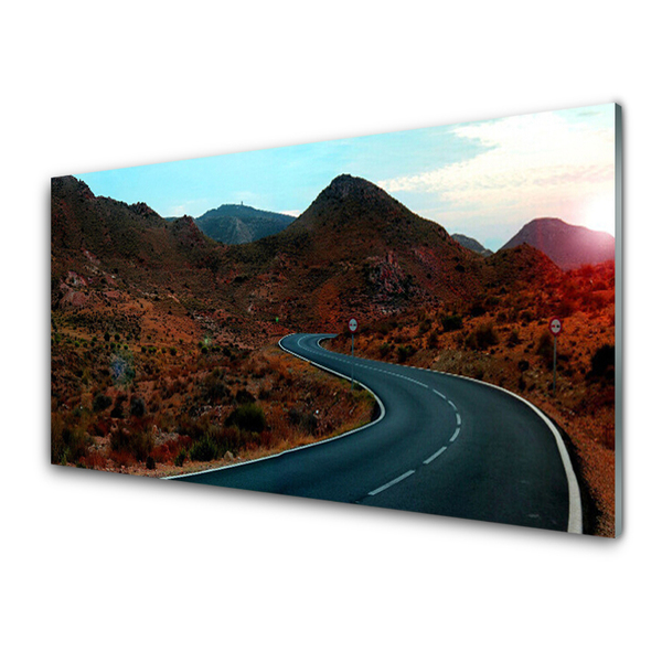 Obraz Akrylowy Droga Góry Pustynia