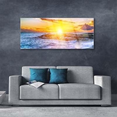 Obraz Akrylowy Zachód Słońca Morze Wybrzeże