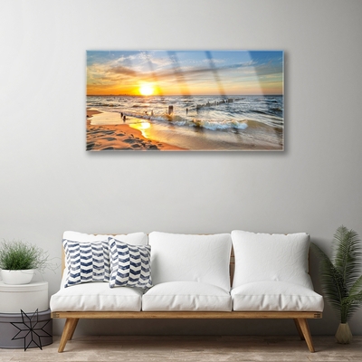 Obraz Akrylowy Morze Zachód Słońca Plaża