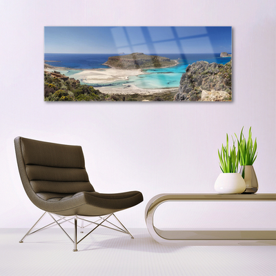 Obraz Akrylowy Wyspa Morze Plaża Góry